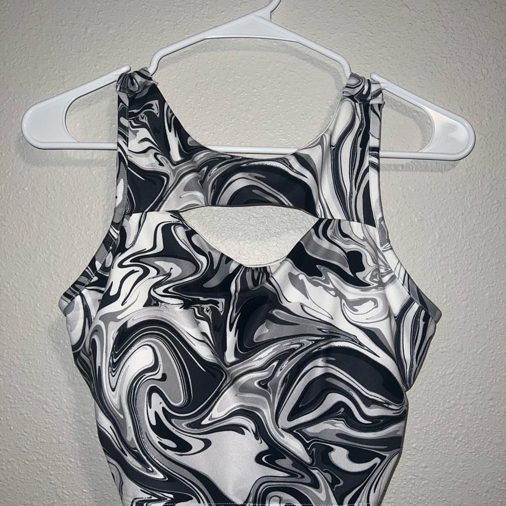 Monochrome Swirl Women's Top